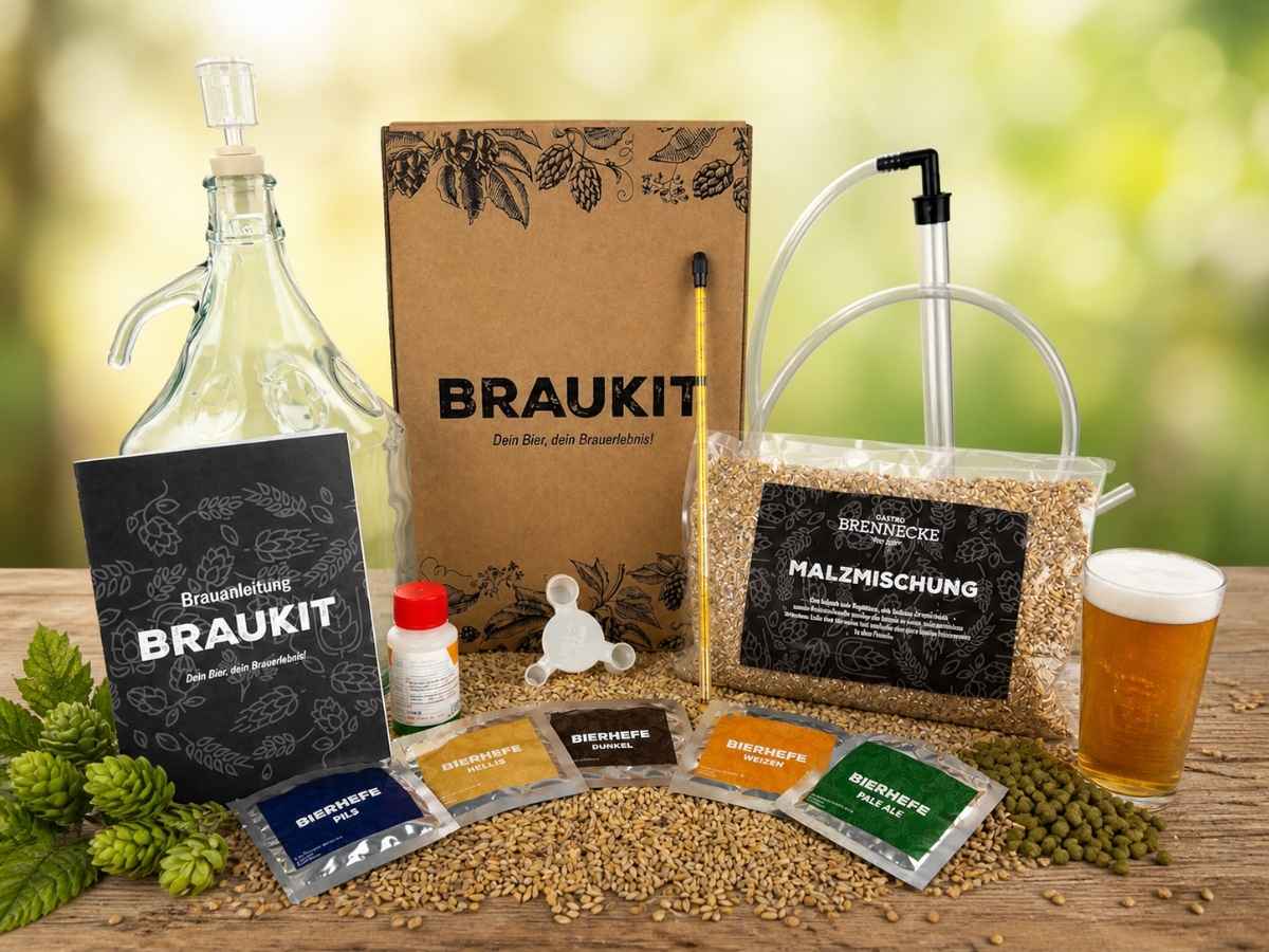Bier Brauset Set für Anfänger mit kompletter Ausstattung zum Bier selber brauen