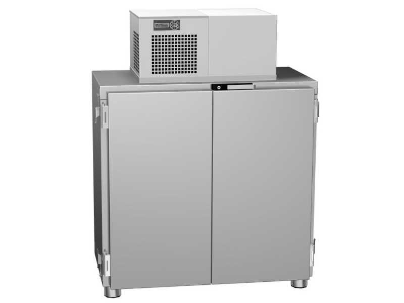 Galvanized keg beer cooler for 2 kegs with cooling unit