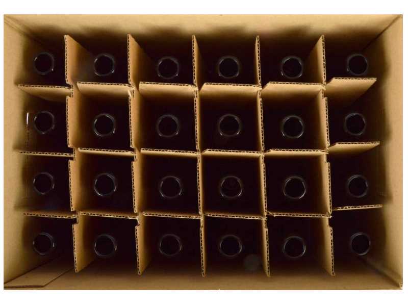 Beer bottle longneck 33 cl, brown, 26 mm, carton 24 pieces