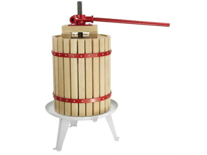 Fruit press with wooden basket 18 l