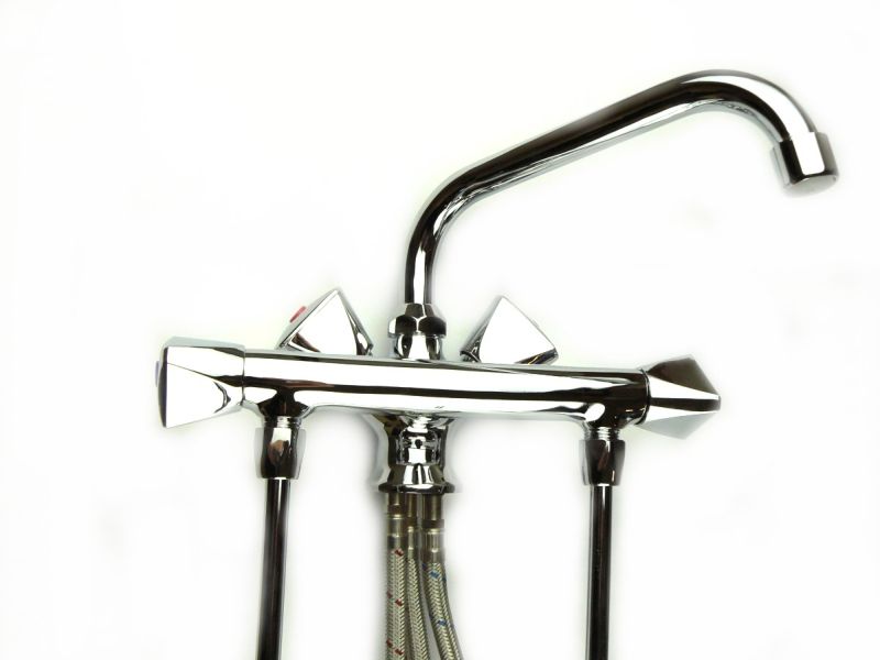 Mischbatterie Theke 2 Becken Niederdruck Mischbatterie Theke 2 Becken Niederdruck