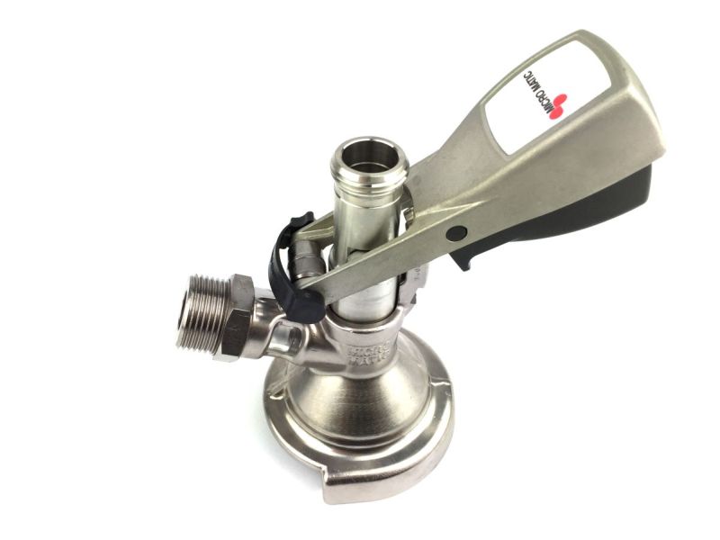 Flat keg dispensing head straight Micro Matic