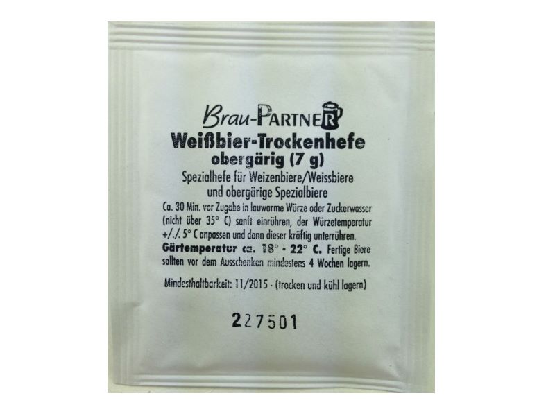 Weißbier Hefe trocken obergärig 7g Weißbier Hefe trocken obergärig 7g