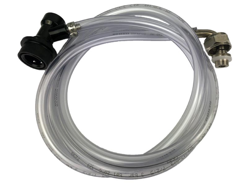 NC Ball Lock black with 1.5 m hose and 5/8" screw connection