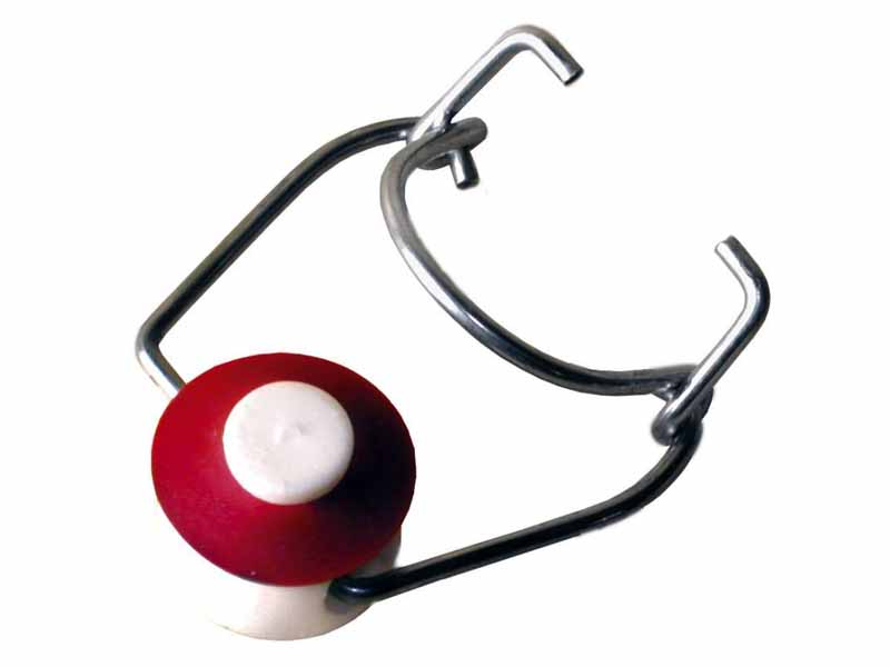 Bügelverschluss WEISS + Gummiring ROT Bügelverschluss WEISS + Gummiring ROT