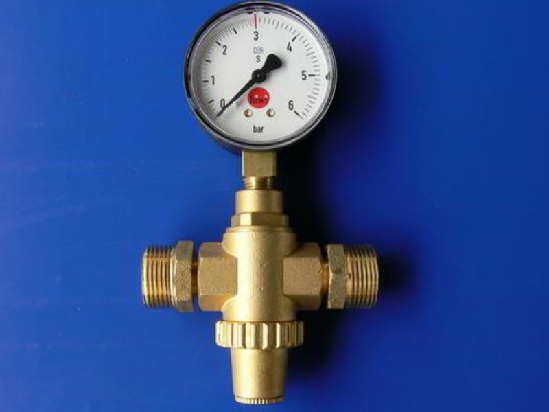 3/4 Wasserdruckminderer einstellbar + Manometer bis 6bar, Wasserfilter /  Filterpatronen, Wassertechnik, Schanktechnik
